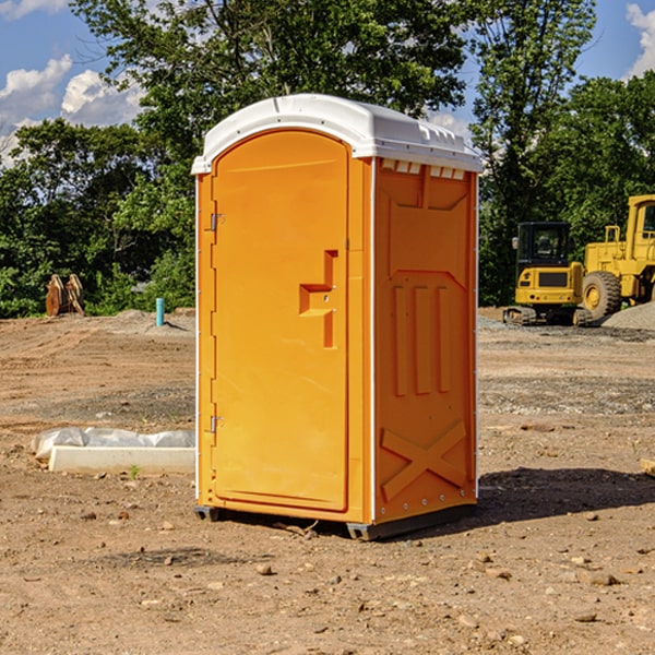 how often are the porta potties cleaned and serviced during a rental period in Hambden